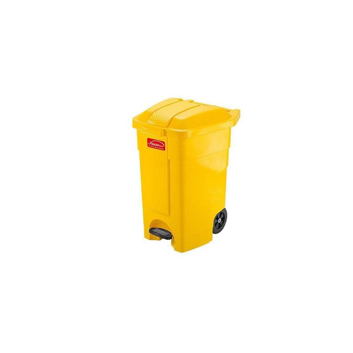 سطل پدالی چرخدار کد 5000 ناصر پلاستیک ۸۰ لیتری